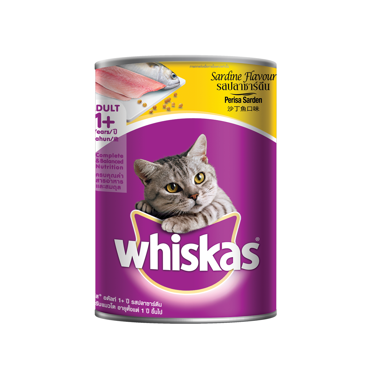 [MANOON] WHISKAS Can Sardine Flavor วิสกัส อาหารแมวกระป๋อง ปลาซาดีน ขนาด 400 กรัม