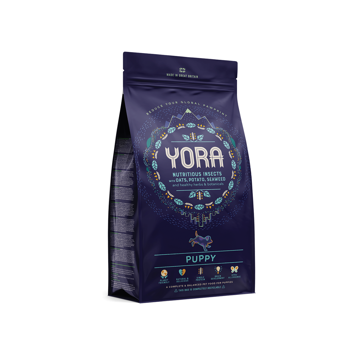 [MANOON] YORA  Puppy Nutritious Insects with Oats, Potato, Seaweed and healthy herbs&botanicals โยรา อาหารสำหรับลูกสุนัข 2-12 เดือน