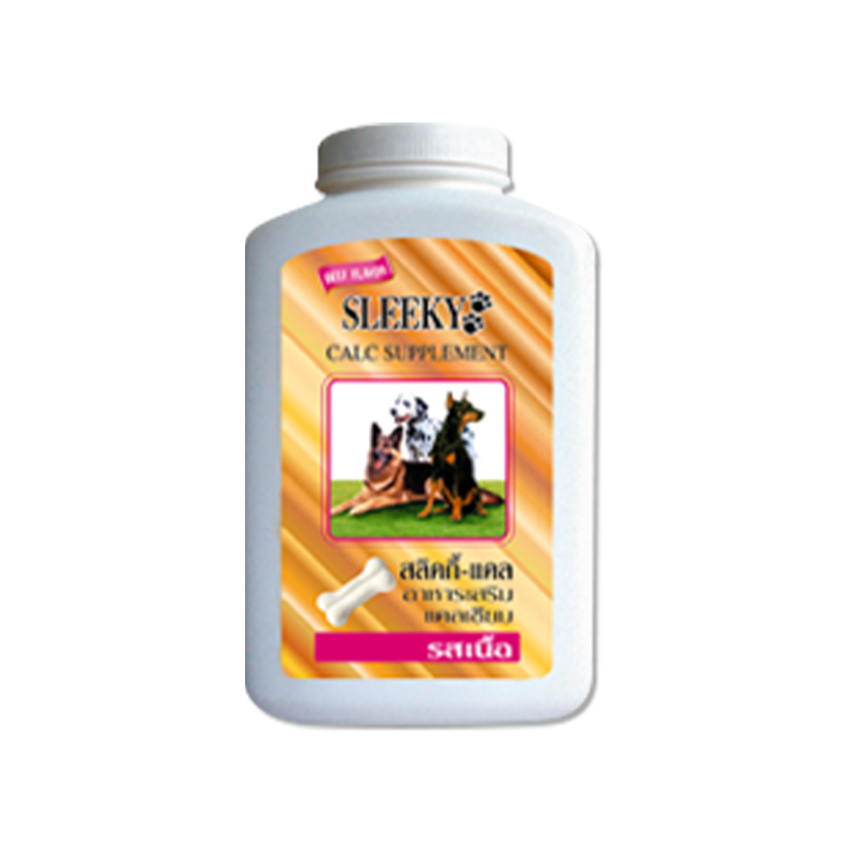 SLEEKY Calcium Supplement Beef Flavor สลิคกี้ อาหารเสริมแคลเซียม บำรุงกระดูกสุนัข รสเนื้อ ขนาด 630 กรัม