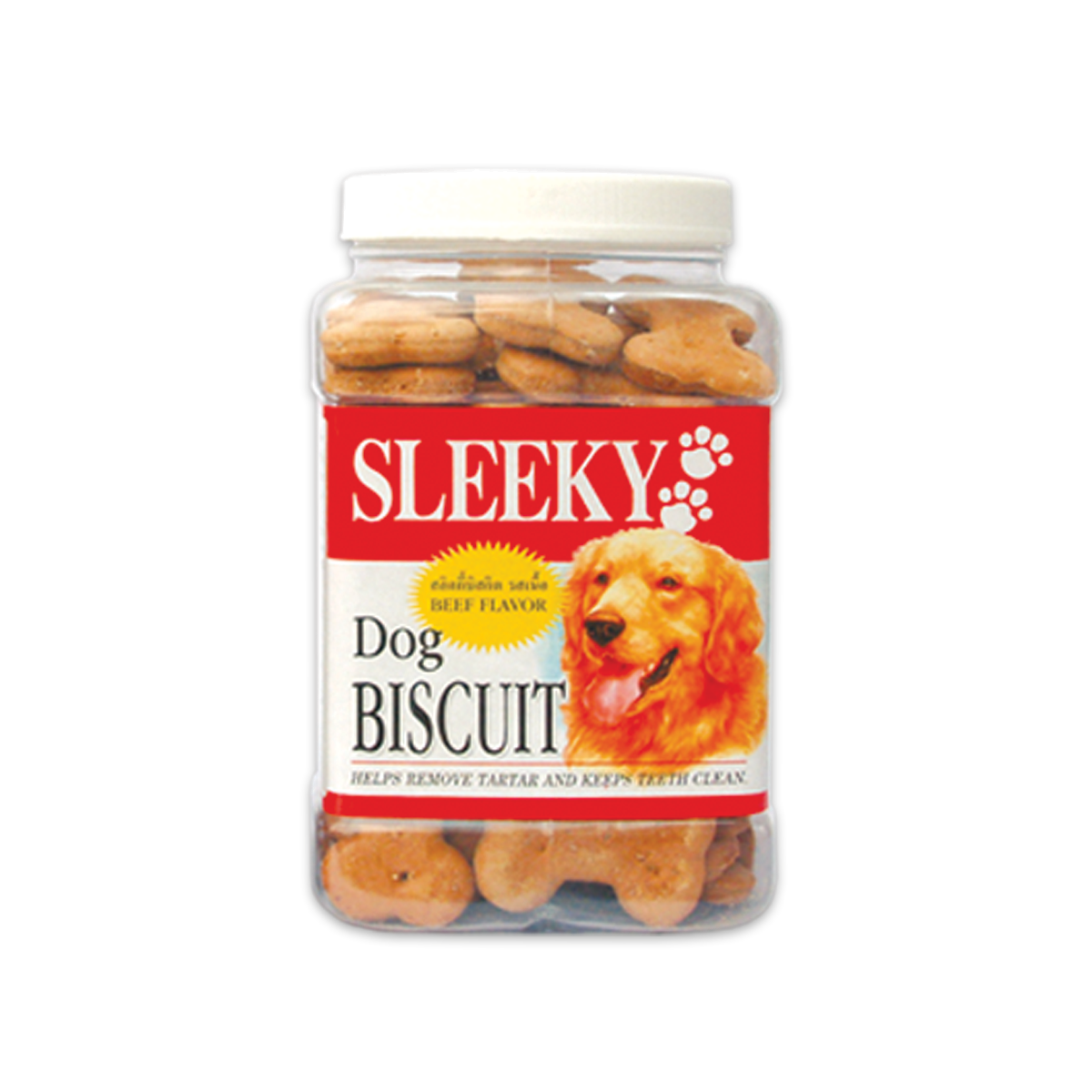 [MANOON] SLEEKY Dog Biscuit Chicken Flavor สลิคกี้ บิสกิต ขนมสำเร็จรูปชนิดแทะรูปทรงกระดูกรสไก่ ขนาด 560 กรัม