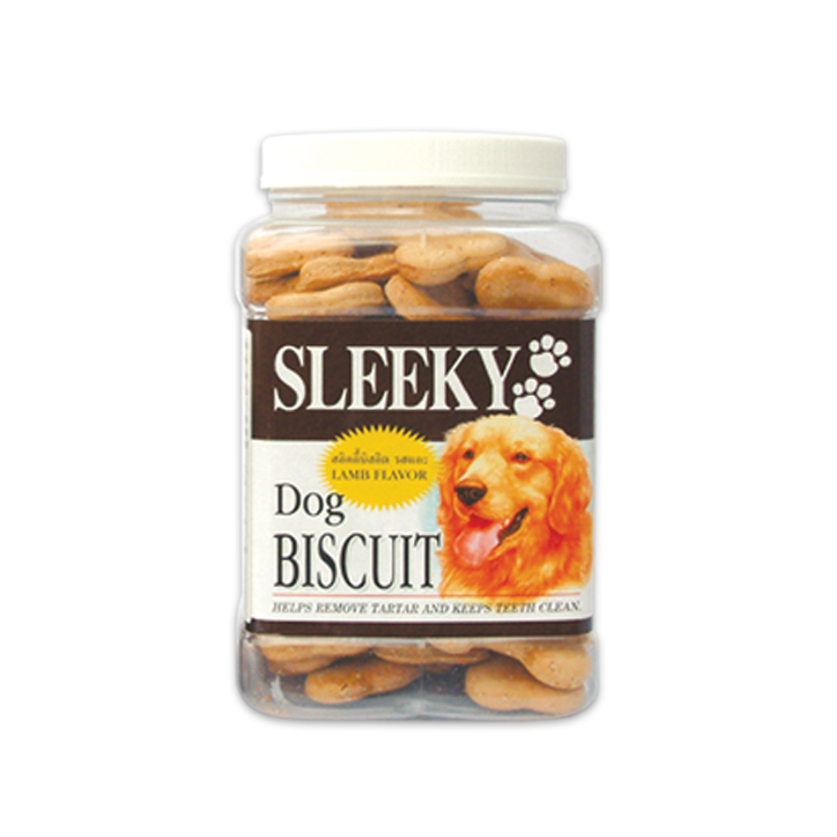 [MANOON] SLEEKY Dog Biscuit Lamp Flavor สลิคกี้ บิสกิต ขนมสำเร็จรูปชนิดแทะรูปทรงกระดูกรสแกะ ขนาด 560 กรัม