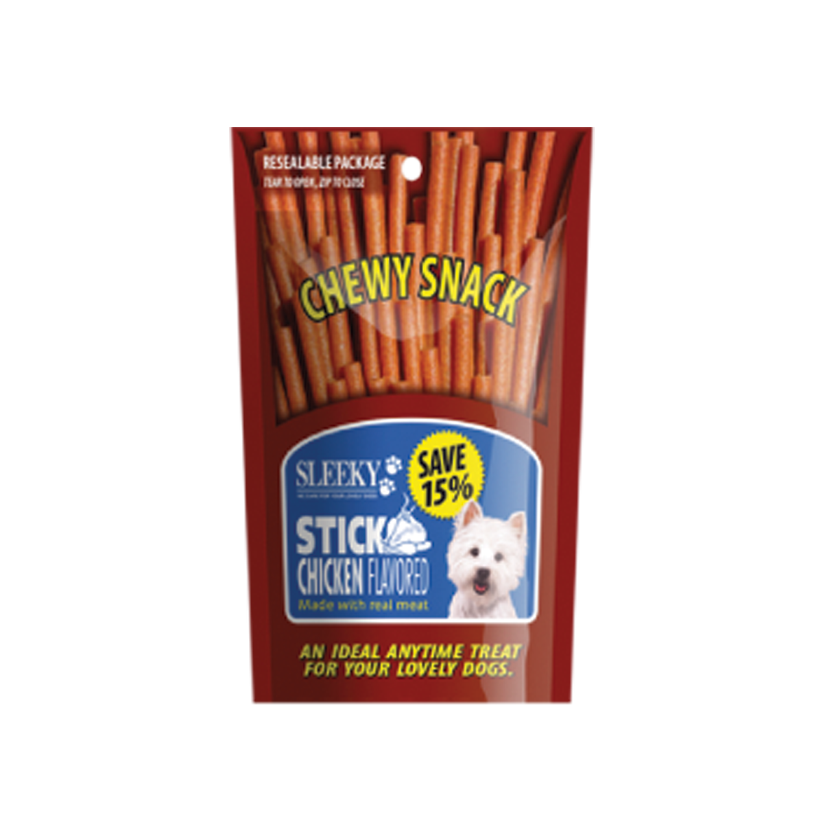 [MANOON] SLEEKY Chewy Stick Chicken Flavored สลิคกี้ ชิววี่สแน็ค แบบแท่ง รสไก่ ขนาด 175 กรัม