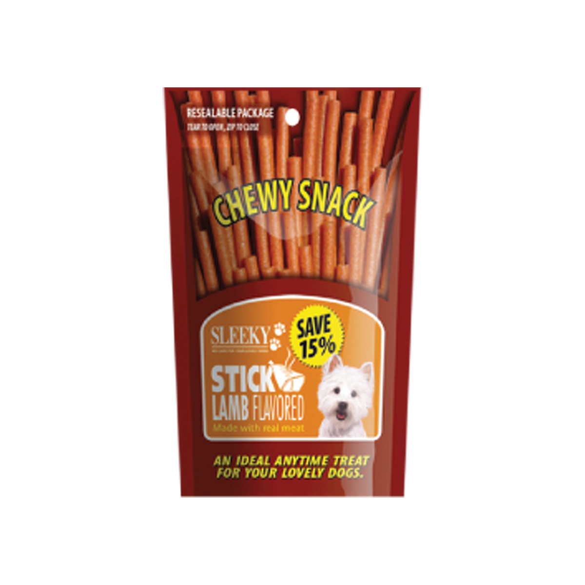 [MANOON] SLEEKY Chewy Stick Lamb Flavored สลิคกี้ ชิววี่สแน็ค แบบแท่ง รสแกะ ขนาด 175 กรัม