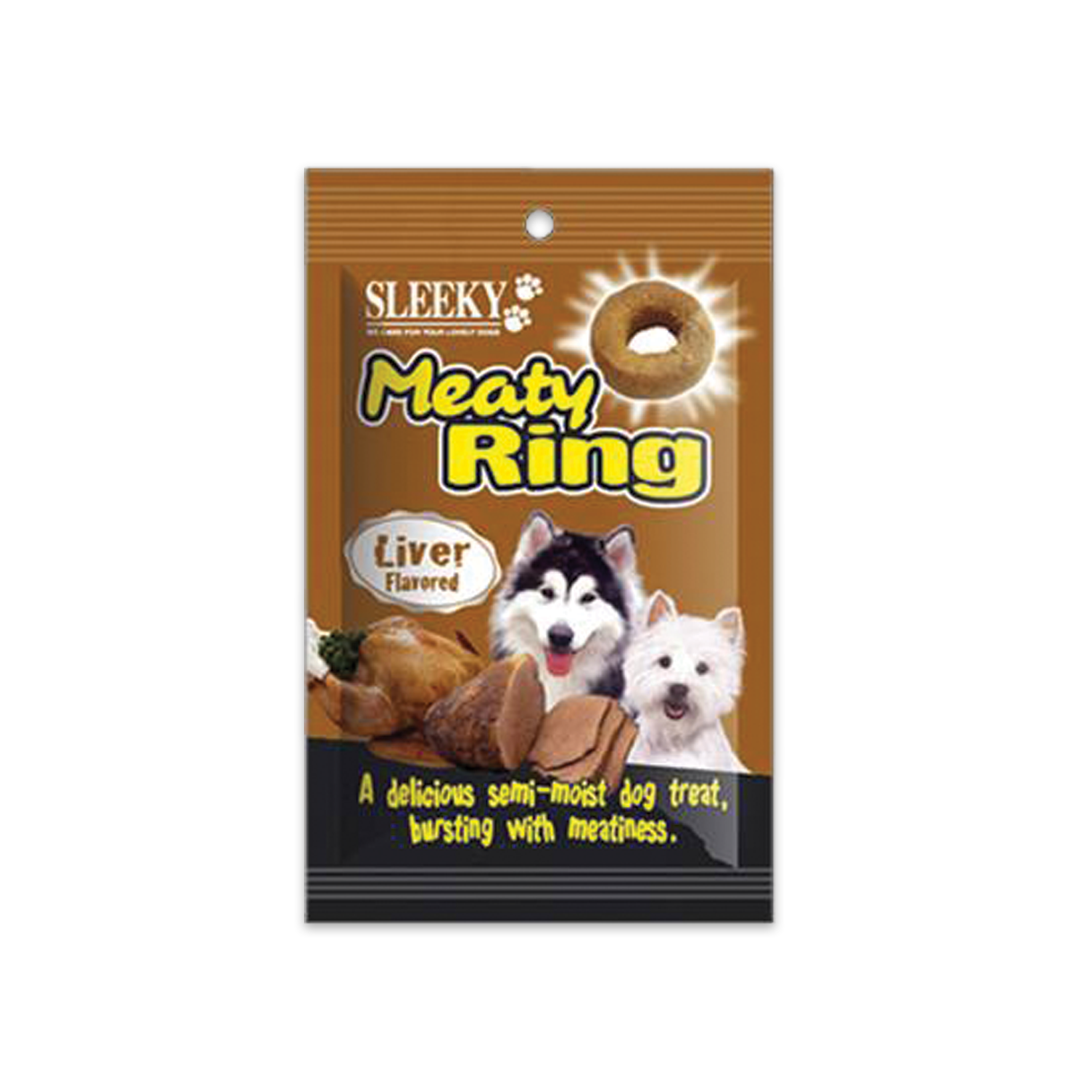 [MANOON] SLEEKY Meaty Ring Liver Flavored สลิคกี้ มีตตี้ริง ขนมขบเคี้ยวสุนัข รสตับ ขนาด 50 กรัม