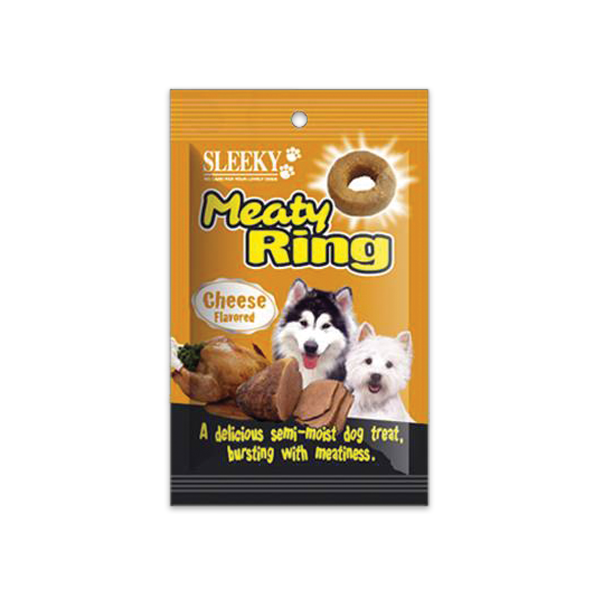 [MANOON] SLEEKY Meaty Ring Cheese Flavored สลิคกี้ มีตตี้ริง ขนมขบเคี้ยวสุนัข รสชีส ขนาด 50 กรัม