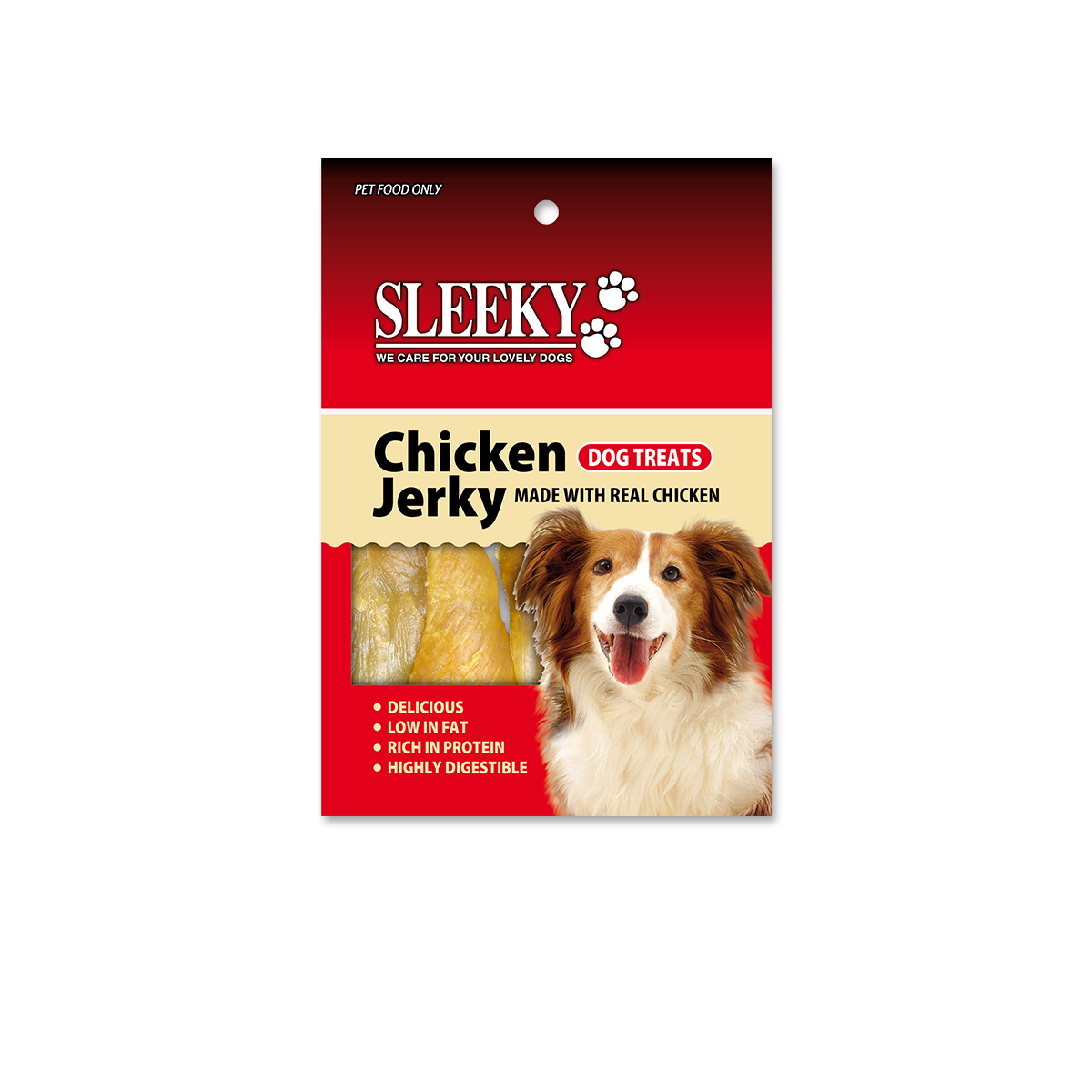 [MANOON] SLEEKY Chicken Meat Jerky Dog Treats สลิคกี้ ชิกเก้น เจอร์กี้ ขนมสุขภาพสำหรับสุนัข เนื้อไก่อบแห้ง