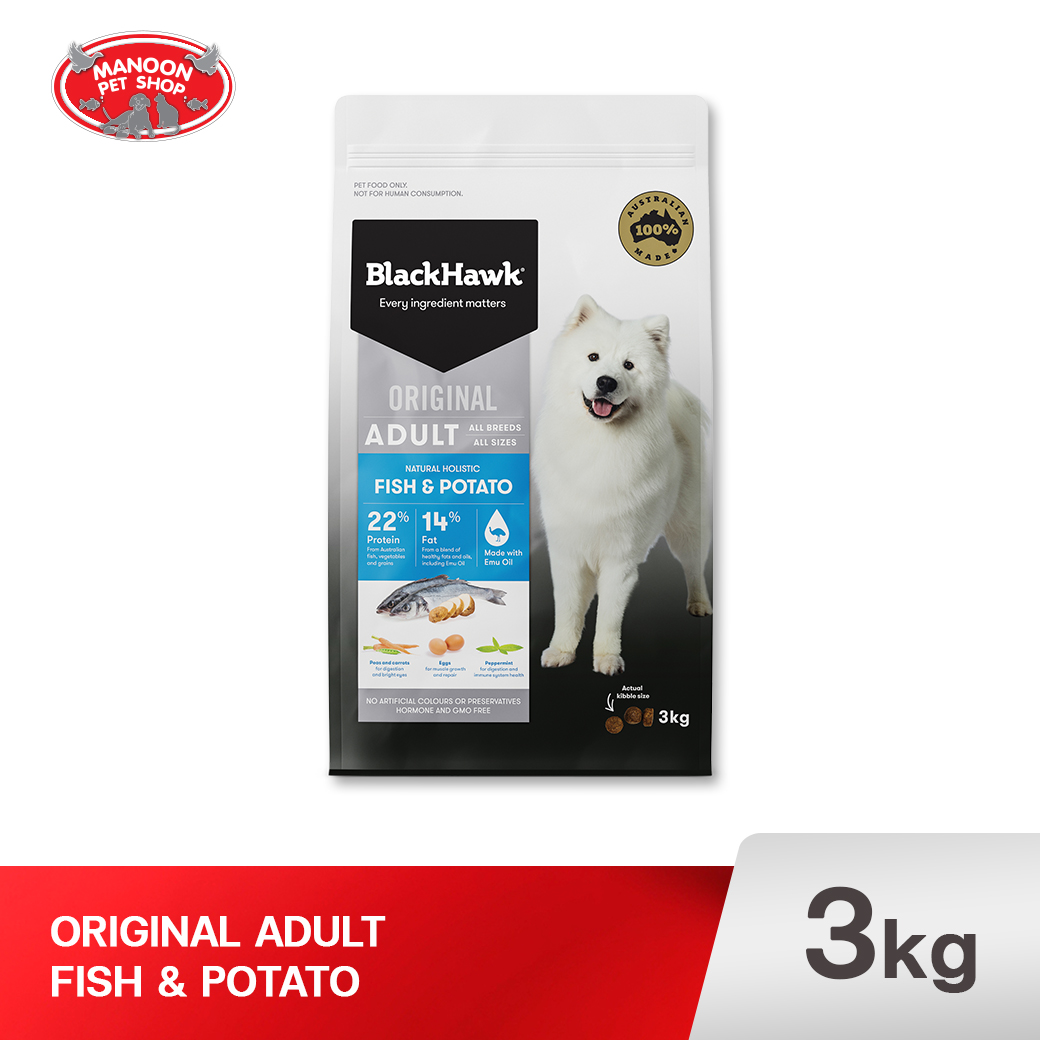 BLACK HAWK DOG Adult Fish & Potato 3kg.
