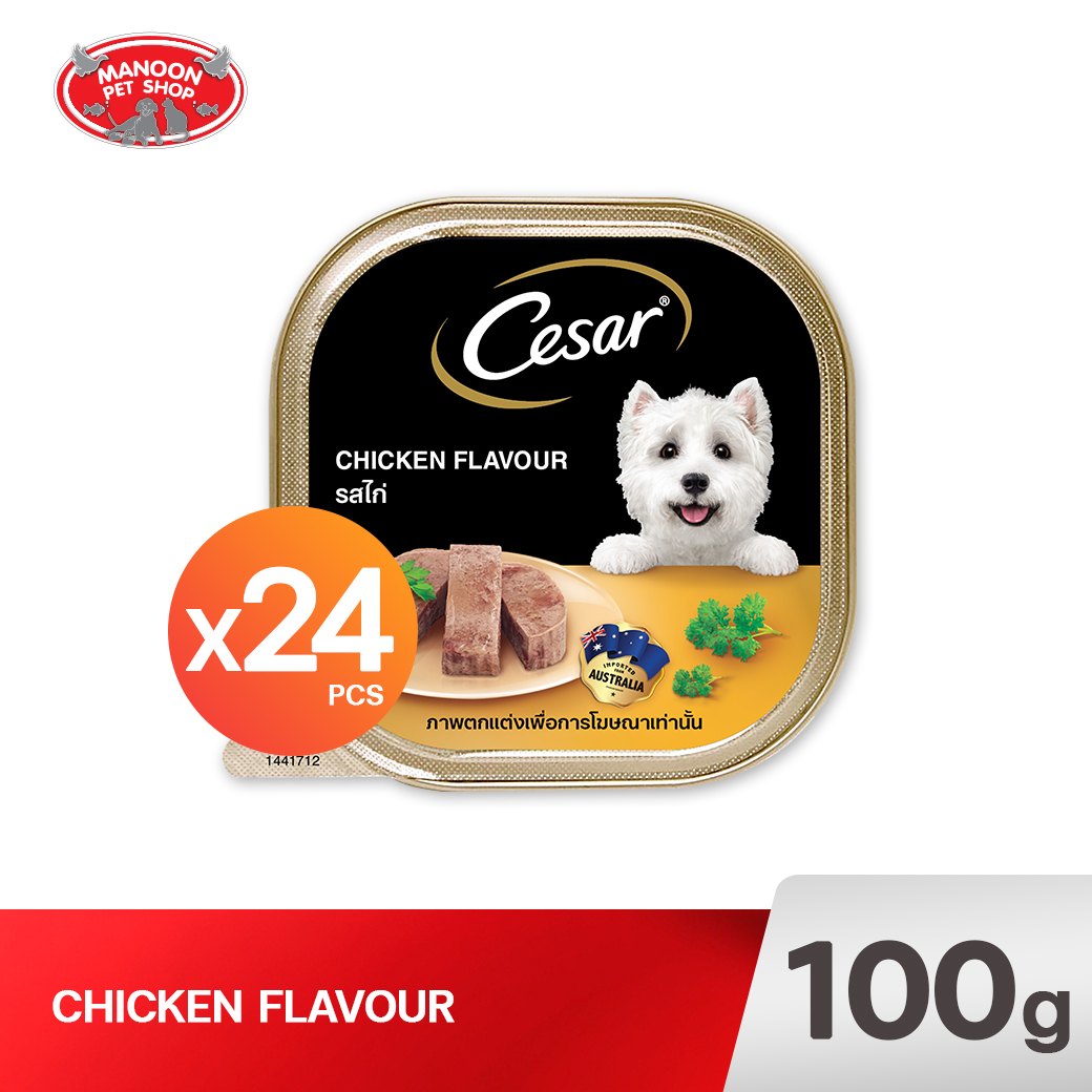 CESAR TRAY สุนัขโต เนื้อไก่ 100g.