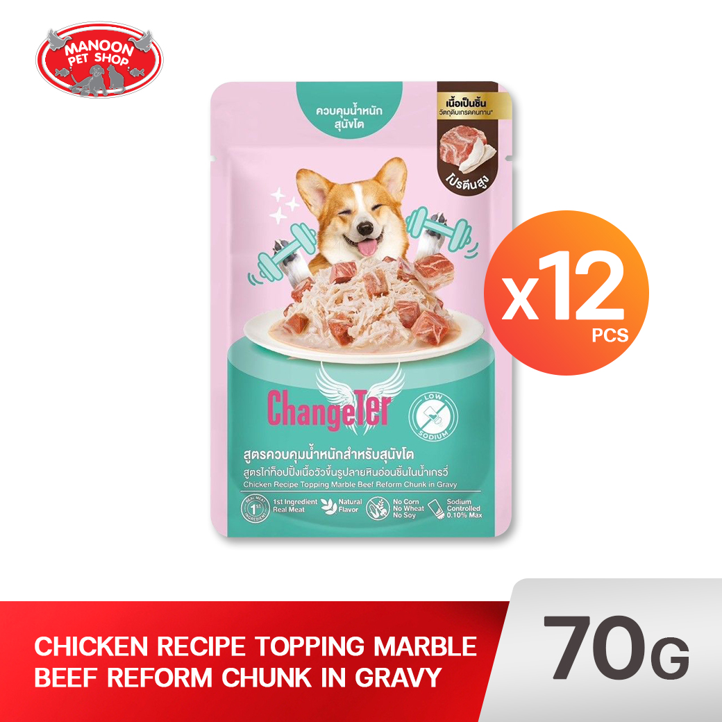 ChangeTer Pouch MB สุนัขโต ไก่ 70g.