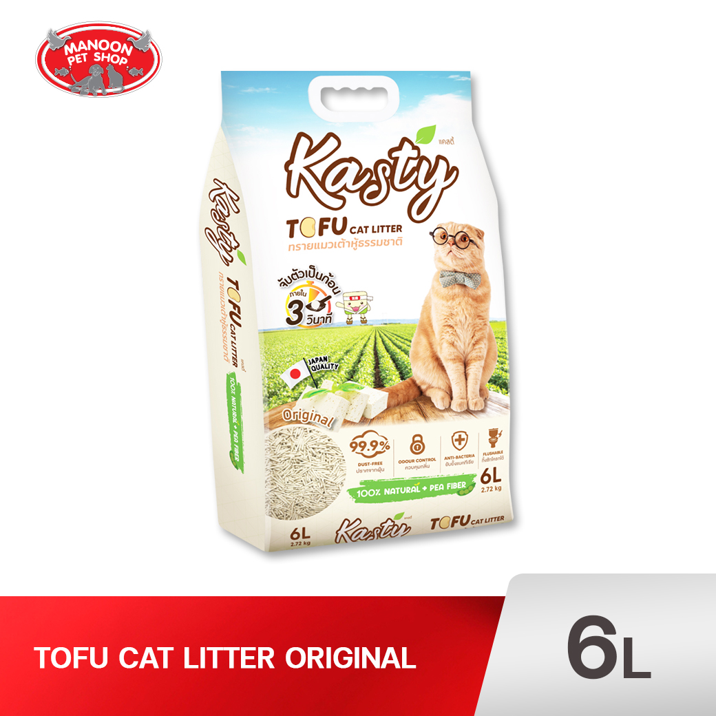 KASTY TOFU ทรายแมวเต้าหู้ธรรมชาติ 6L.(2.72kg.)