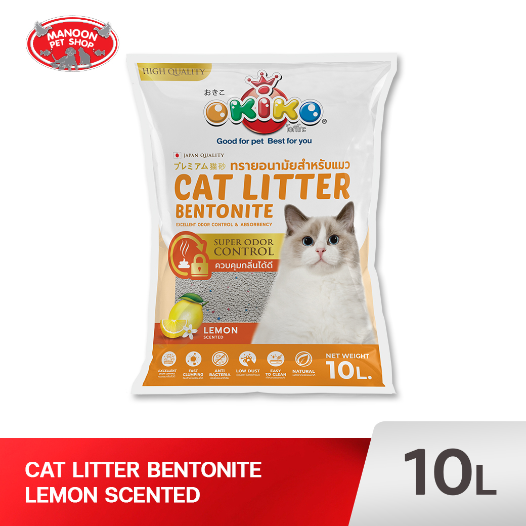 OKIKO ECO ทรายแมว เลมอน 10L.